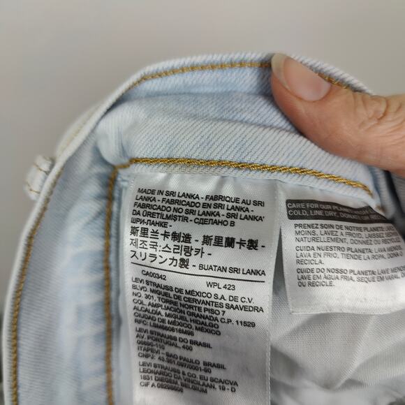 Levi's Ribcage Straight Ankle Jeans Womens 28 Light‎ Wash Stretch High Rise - Picture 10 of 12